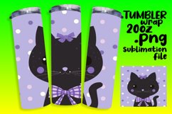 Charming Watercolor Cat Tumbler Wrap Product Image 1