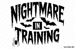 Nightmare in Training Svg | Halloween Svg | Svg Cut Files Product Image 1