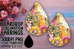Stylish Teardrop Design for Sublimation , Bee Product Image 1