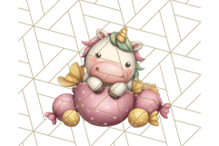 Cute Dessert Unicorn PNG Clipart with Cupcakes &amp; Candies Product Image 2