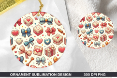 Valentine Stained Glass Ornament PNG, Digital Download File Product Image 1