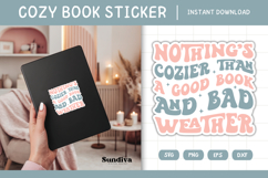 Printable Cozy Book Lover Sticker | A Good Book Product Image 1