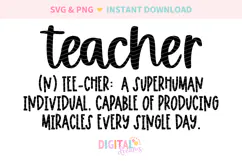 Teacher Definition SVG PNG Product Image 3