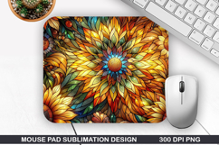 Flowers Mouse Pad Sublimation, Summer Mouse Pad PNG Product Image 1