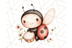 Cute Ladybug Clipart PNG, Pastel Whimsical Bug Illustrations Product Image 2
