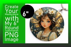 Stylish Circle Design Keychain Template , Fairy Product Image 1