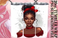 Serene reflections 20oz tumbler wrap, Xmas Girl Product Image 1