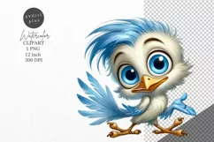 Bird clipart, Cute clipart, Funny clipart Product Image 1