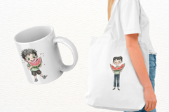 Whimsical Summer Boy &amp; Watermelon Clipart Product Image 3