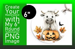 Spooky Cow Round Design for Halloween Season Product Image 1