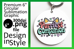 Whimsical Round Design for Coasters , Cat Quote Product Image 1