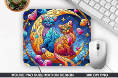 Halloween Cat Mouse Pad Sublimation, Halloween Mouse Pad PNG Product Image 1