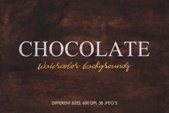 38 Chocolate Brown Watercolor Backgrounds, Brown Textures Product Image 1