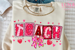Teach Valentine Png, One Loved Teacher Png, Valentine's Day Product Image 4
