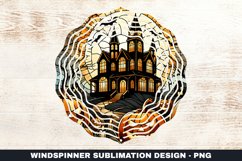 Halloween House Wind Spinner Sublimation Design Product Image 1