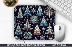 Christmas Tree Mouse Pad Sublimation,Christmas Mouse Pad PNG Product Image 1