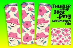 Joyful Smile Pattern Earring Sublimation PNG 20oz Product Image 1