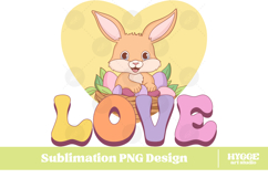 Easter Bunny Sublimation DTF Chick Farm Hip Hop Spring Joy Product Image 1