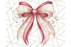 Muted Cozy Christmas Bows PNG Clipart, Winter Holiday Png Product Image 2