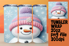 CHIC 20oz PNG Tumbler Wrap , Snowman Product Image 1