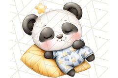 Sleeping Baby Animals PNG, Cozy Pajama Bedtime Clipart Png Product Image 2