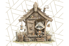 Cozy Cabin Critters Clipart PNG, Fall Animal Png Product Image 2