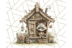 Cozy Cabin Critters Clipart PNG, Fall Animal Png Product Image 2