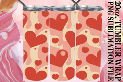 Radiant Memories 20oz tumbler wrap, Valentine's Pattern Product Image 1