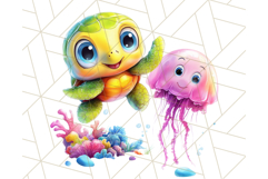 Cute Animal Friends Clipart PNG, Bright Spring Animal Duos Product Image 2