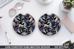 Car Coaster Sublimation| Mythical Coaster PNG Design Product Image 1