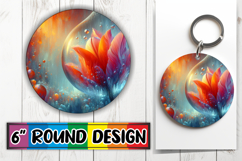 Cheerful Circle Coasters Design, 3D Flower Product Image 1