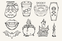 Halloween Doodles PNG Set, 14 Hand Drawn Elements Product Image 2