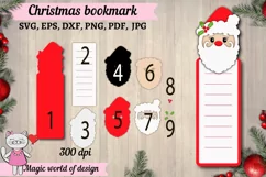Christmas Bookmark SVG, LayeredS anta Claus gingerbread Product Image 7