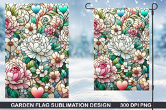 Flowers Garden Flag Sublimation| Flower Garden Flag PNG Product Image 1