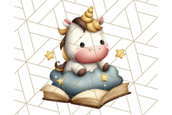 Magical Bookish Unicorn PNG Clipart Reading Books &amp; Stories Product Image 2
