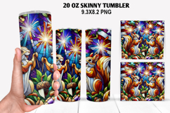 Skinny Tumbler 20oz Wrap Design,4th of july Tumbler PNG Product Image 1