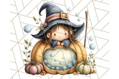 Spooky Little Witches Halloween Clipart PNG Product Image 2