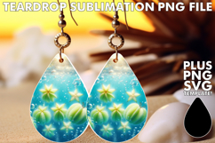 Elegant Teardrop Earrings Art PNG, 3D Fruits Product Image 1