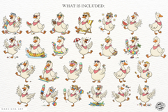 Summer Silly Goose Clipart 26 PNG Product Image 4