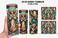 Jesus Skinny Tumbler 20oz Wrap Design, Christmas Tumbler Product Image 1