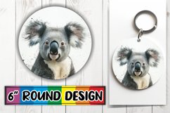 Boho Animals Sublimation Round Ornament Product Image 1