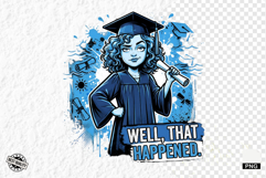 Graduation Funny Girl PNG - Graduation PNG Sublimation Product Image 1