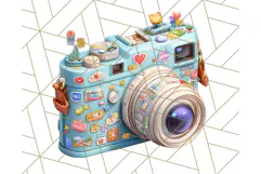 Kawaii City Girl PNG Clipart, Soft Dreamy Style Clip Art Product Image 2