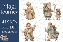 Gifts of the Magi Clip Art, Christian Christmas PNG Clipart Product Image 1