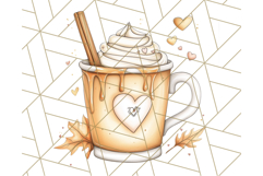 Pumpkin Spice Chibi Girls, Fall Accessories PNG, Cozy Autumn Product Image 2