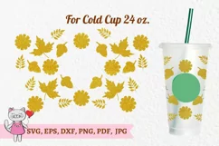 Autumn Leaves svg, Full Wrap Venti Cold Cup 24 oz Product Image 3