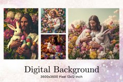 Easter Bunny Background Backdrop Rabbit Wallpaper Wall Art Product Image 1