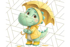 Dinosaur Costume Clipart, Cute Dinos in Halloween Outfits Product Image 2