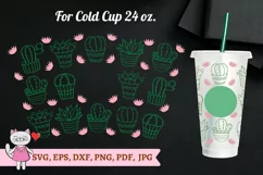 Cactus svg for Full Wrap Venti Cold Cup 24 oz Product Image 4