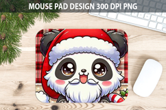 Christmas Panda Mouse Pad Sublimation - Animal PNG Design Product Image 1